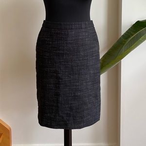 Ann Taylor Charcoal Pencil Skirt Petite Sz 0P